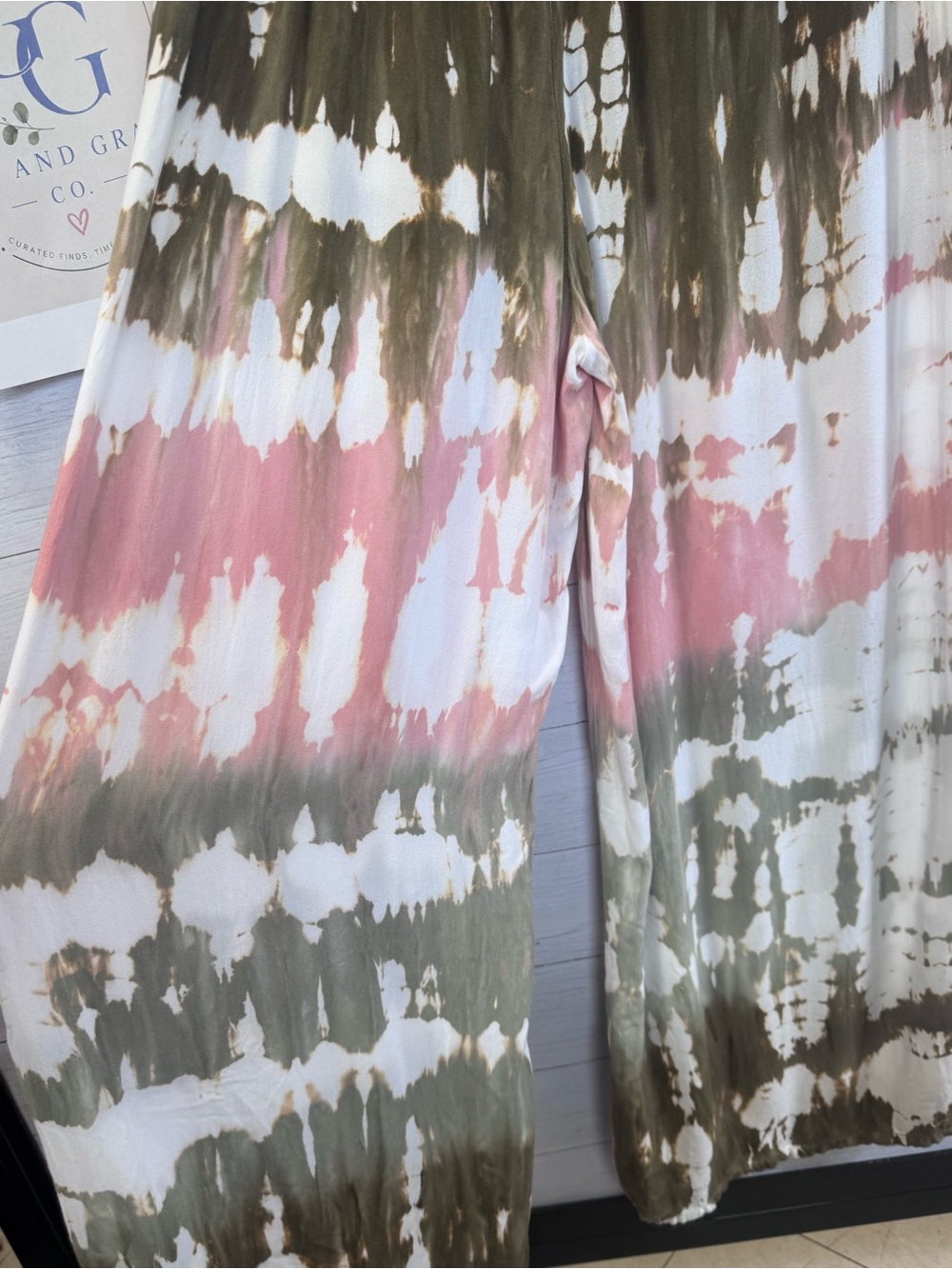 Young Fabulous & Broke Tie Dye Wide Leg Pants Small/ Medium Boho Rayon Palazzo - Picture 4 of 9